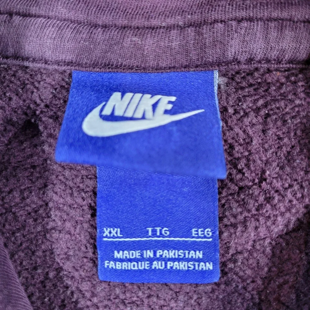Nike Sportswear Club Fleece Hoodie Burgundy Maroon Pullover 804346-652 Mens‎ XXL